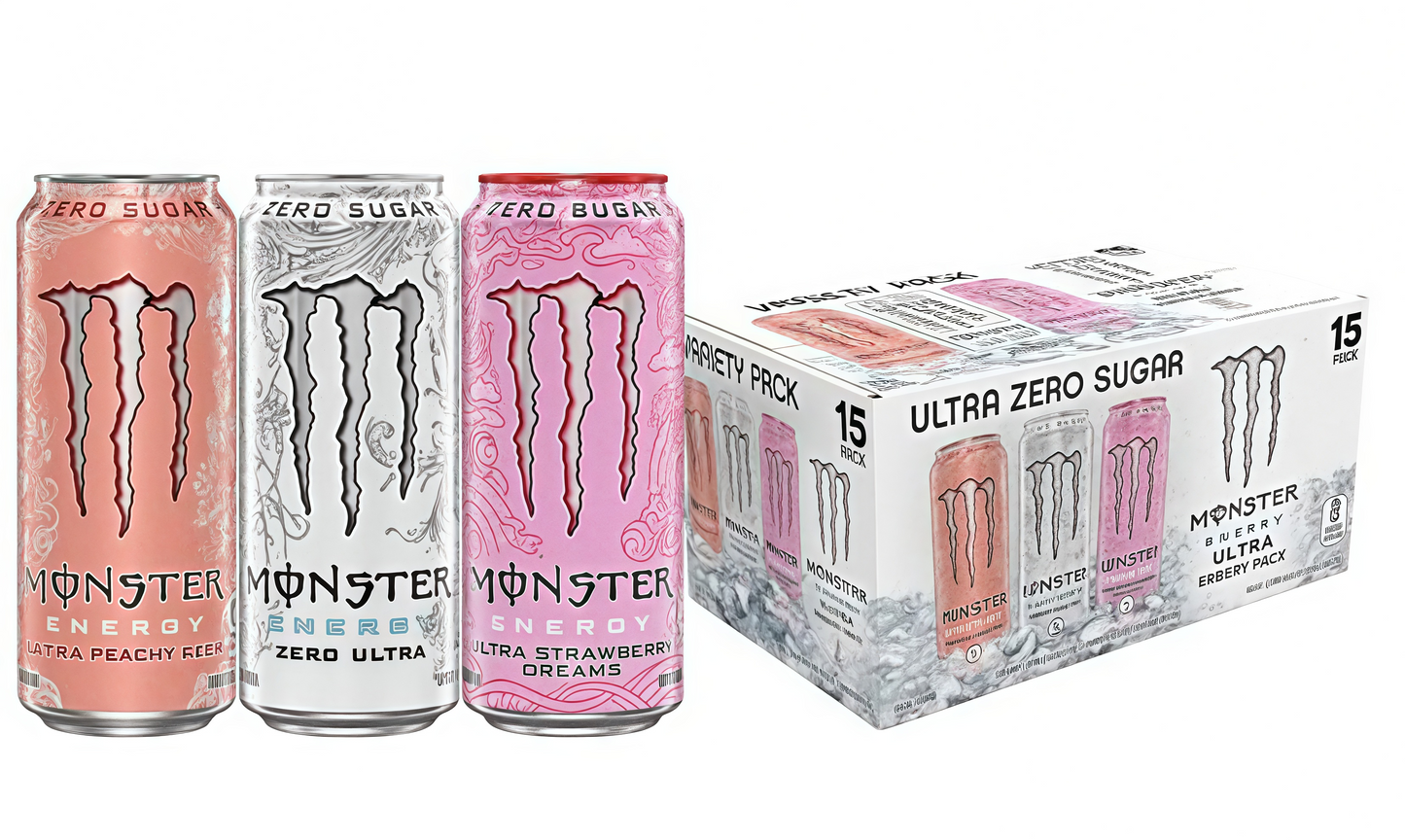Zero Sugar Energy Drink, 15 Cans | Zero Calorie