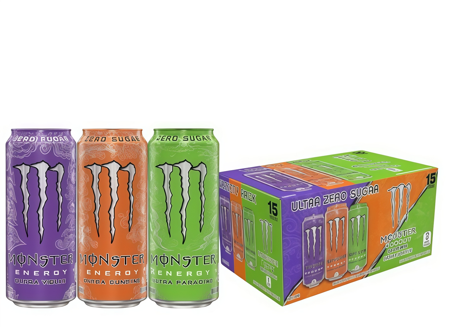 Zero Sugar Energy Drink, 15 Cans | Zero Calorie